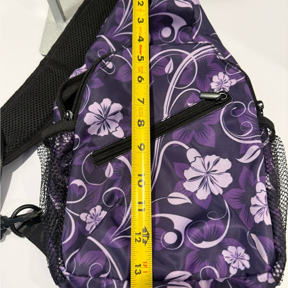 Like New!! Floral Purple Chest Sling Bag - Picture 12 of 15